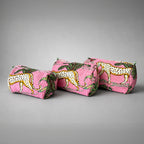 Thari Quilted Cotton Cosmetic Pouch Set of 3 - Leopard Print Travel Organiser with Waterproof Lining