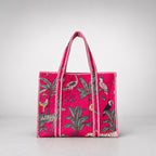 Thari Quilted Cotton Tote Bag - Jungle Safari Print Versatile Carry-All