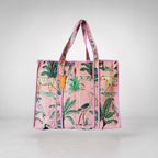 Thari Quilted Cotton Tote Bag - Jungle Safari Print Versatile Carry-All