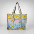 Thari Quilted Cotton Tote Bag - Multi Leopard Print Versatile Carry-All