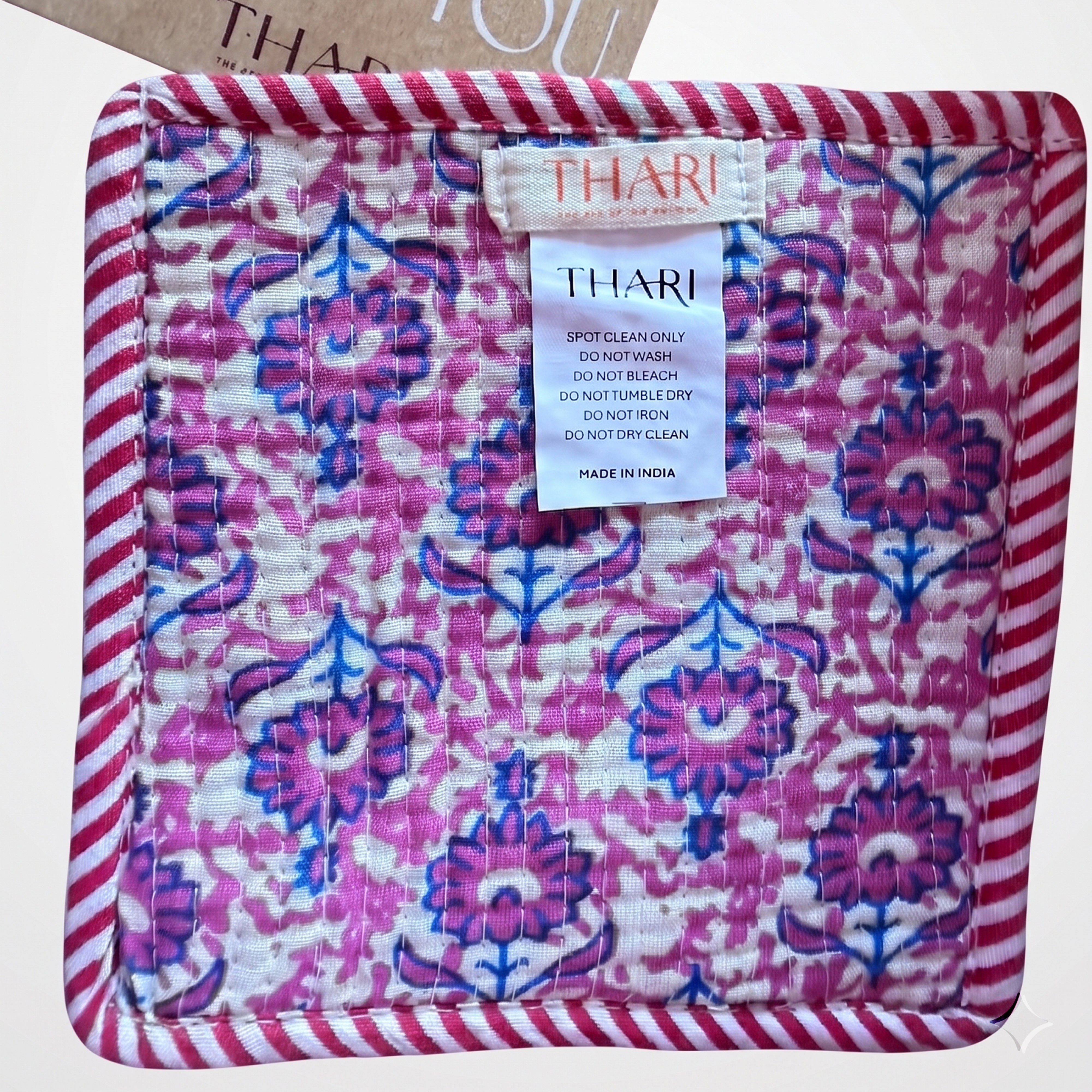 Pink Jasmine Vine Print Tote Bag