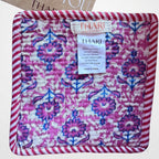 Thari Quilted Cotton Tote Bag - Pink Jasmine Vine Print Versatile Carry-All