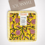 Thari Quilted Cotton Tote Bag - Golden Summer Bloom Print Versatile Carry-All