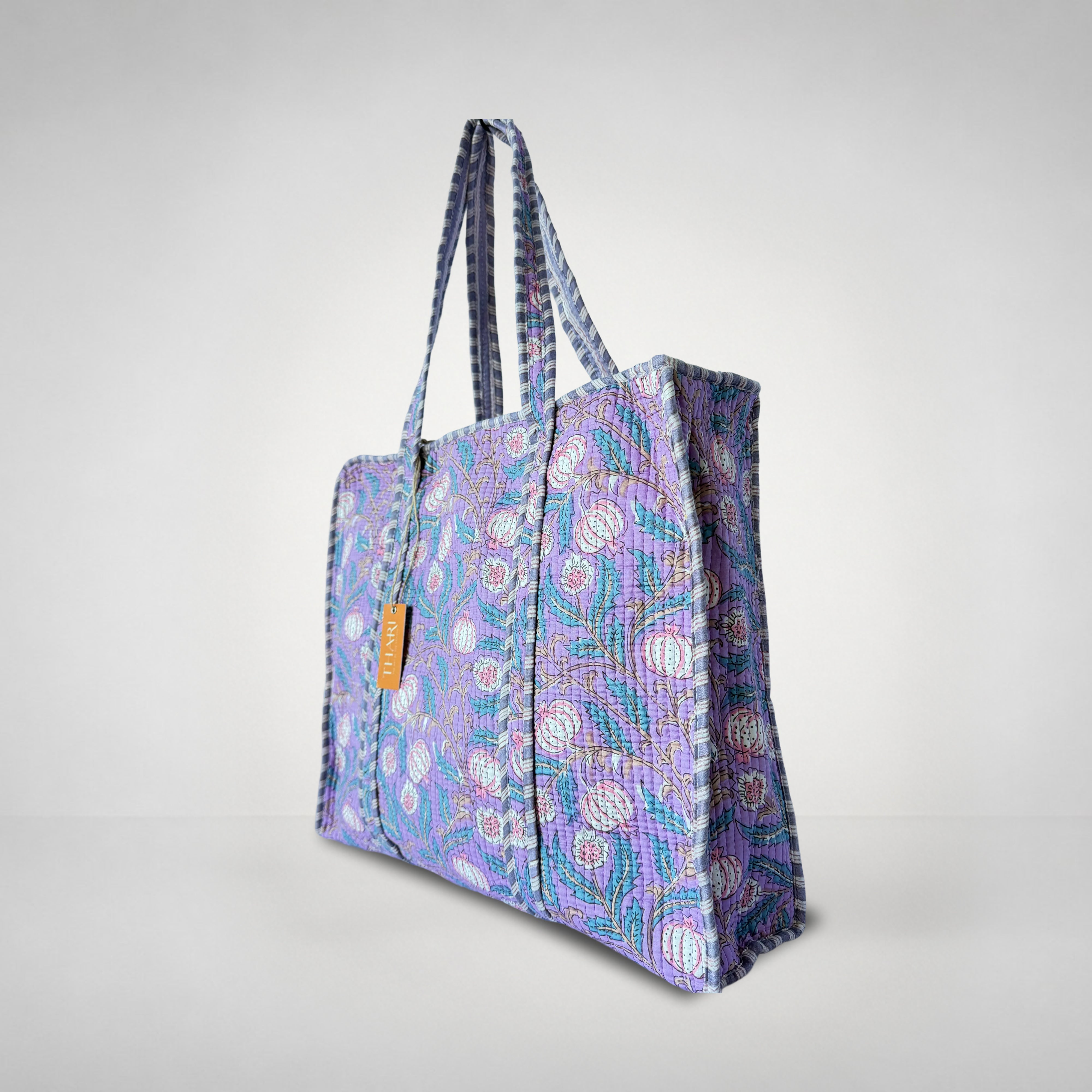Lilac Orchard Print Tote Bag