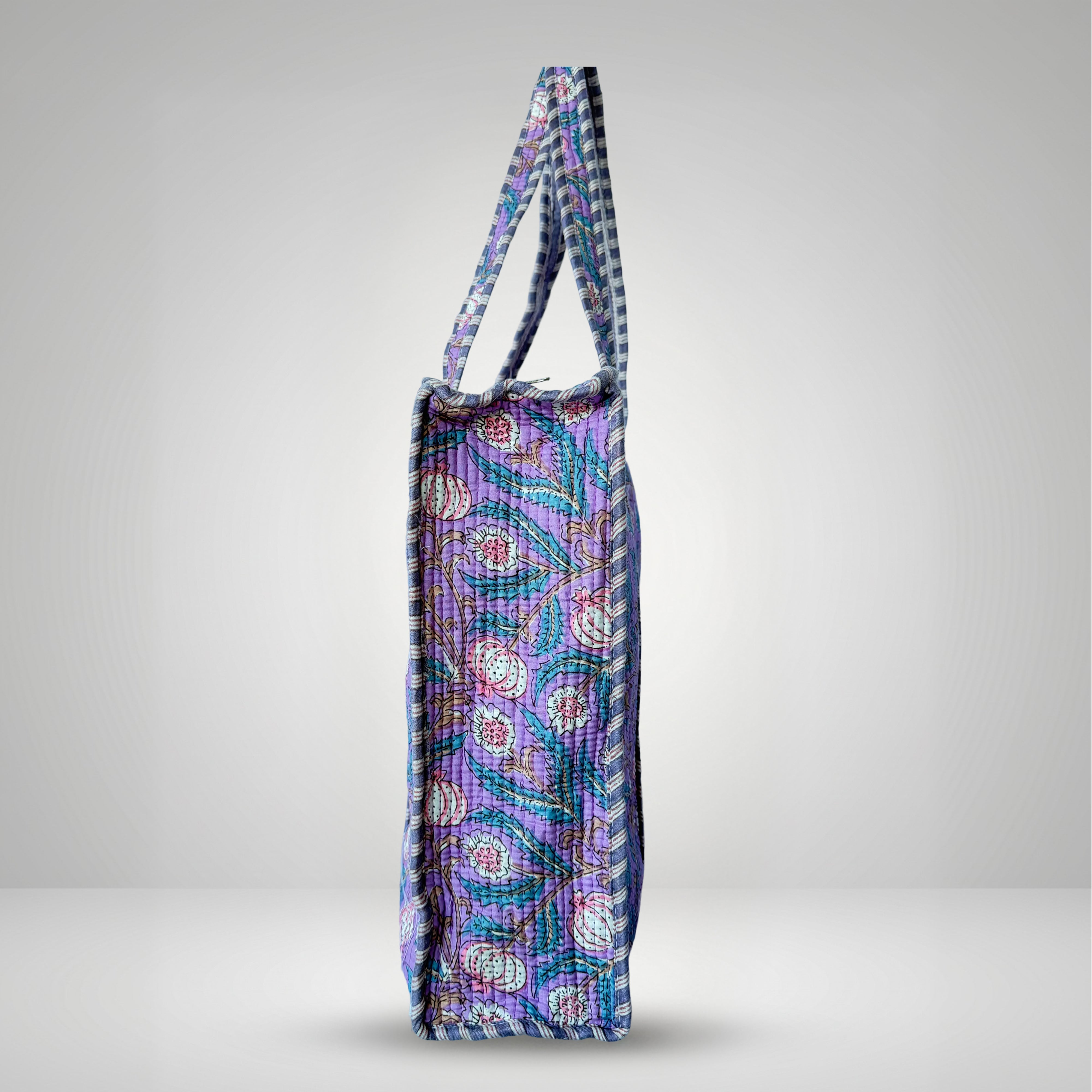 Lilac Orchard Print Tote Bag