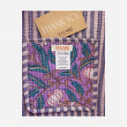 Thari Quilted Cotton Tote Bag - Lilac Orchard Print Versatile Carry-All