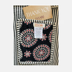 Thari Quilted Cotton Tote Bag - Black Mandala Print Versatile Carry-All
