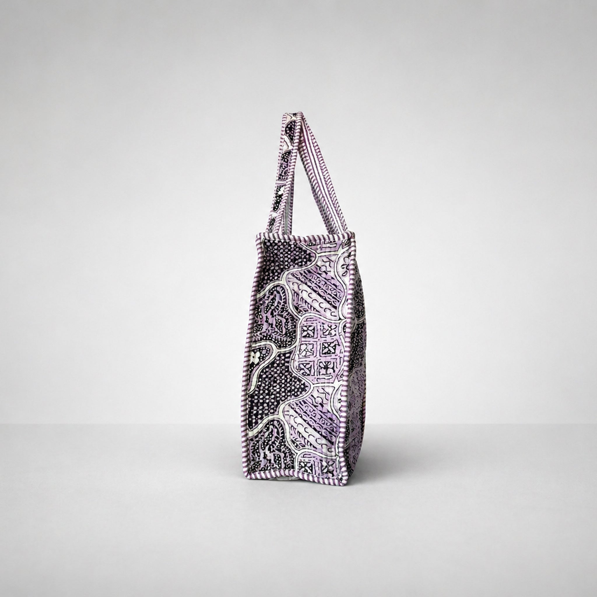 Midnight Orchid Abstract Print Tote Bag