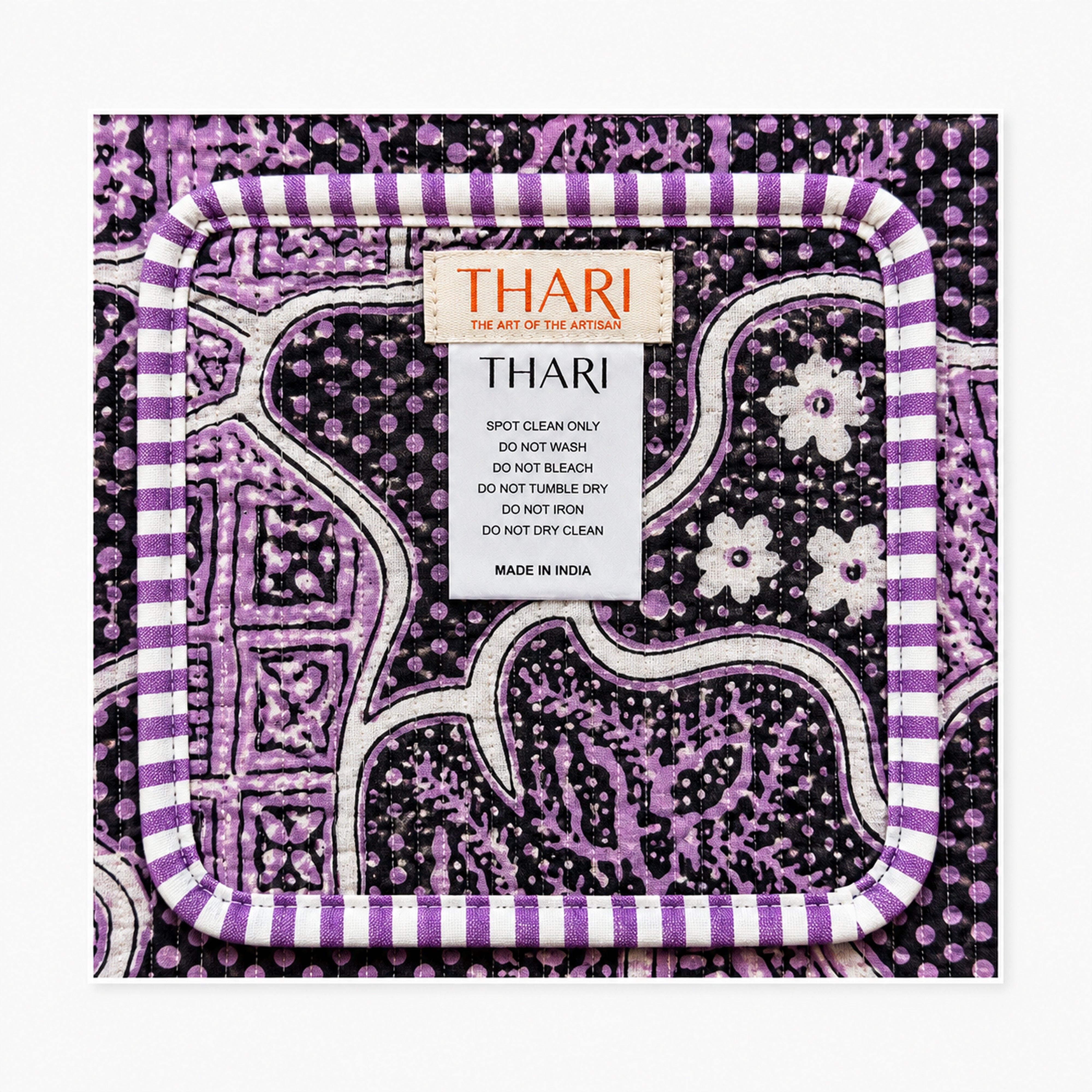Midnight Orchid Abstract Print Tote Bag