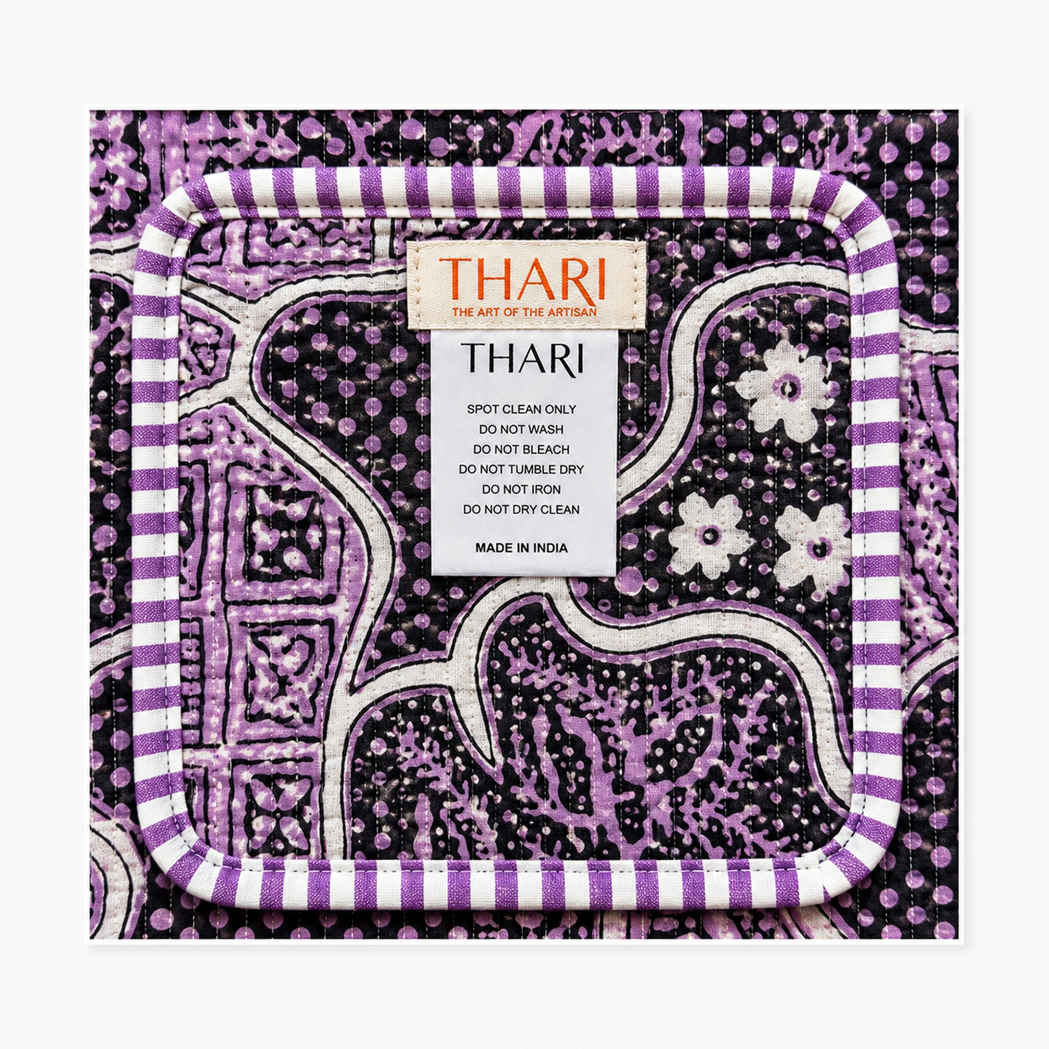 Midnight Orchid Abstract Print Tote Bag
