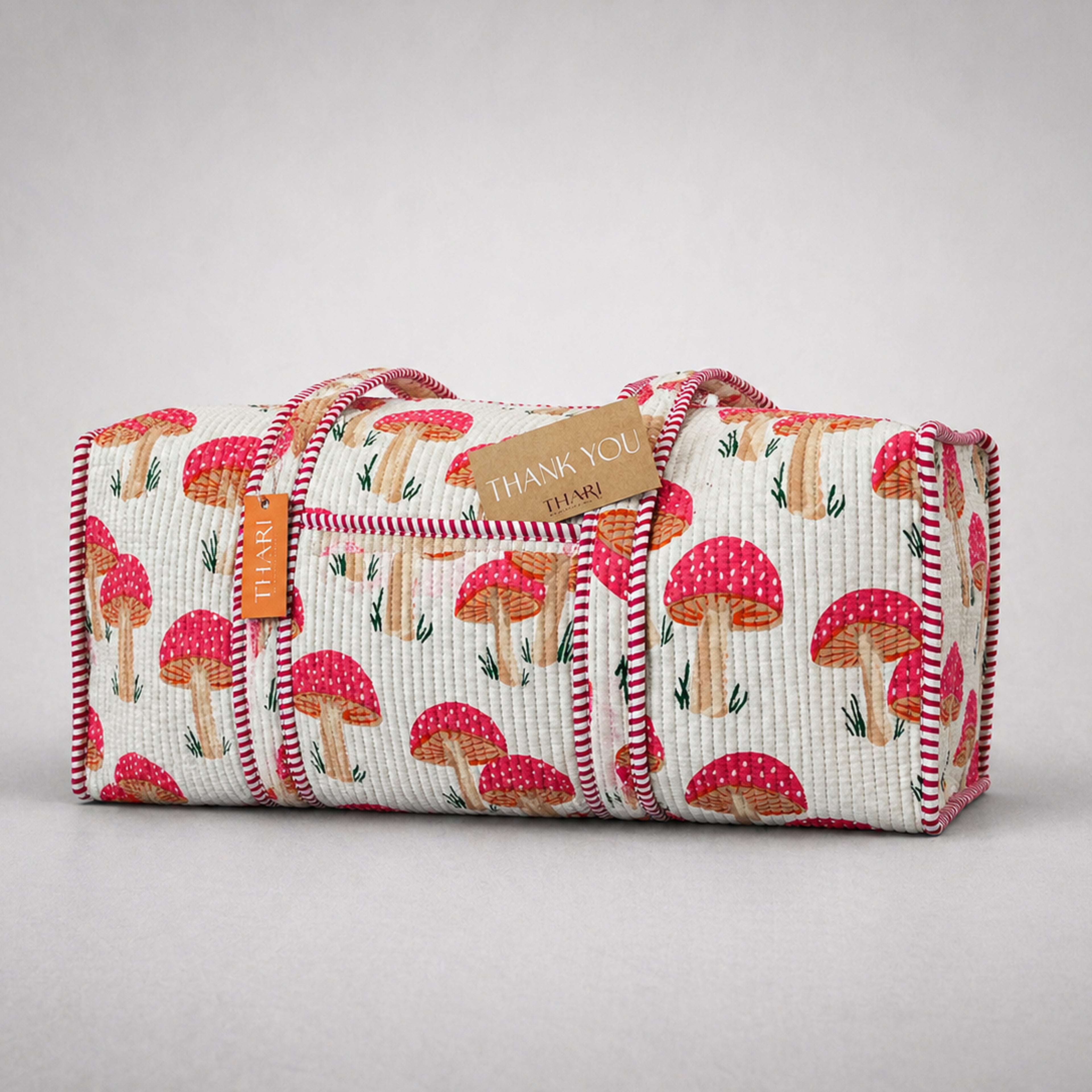 Mushroom Print Overnight Bag
