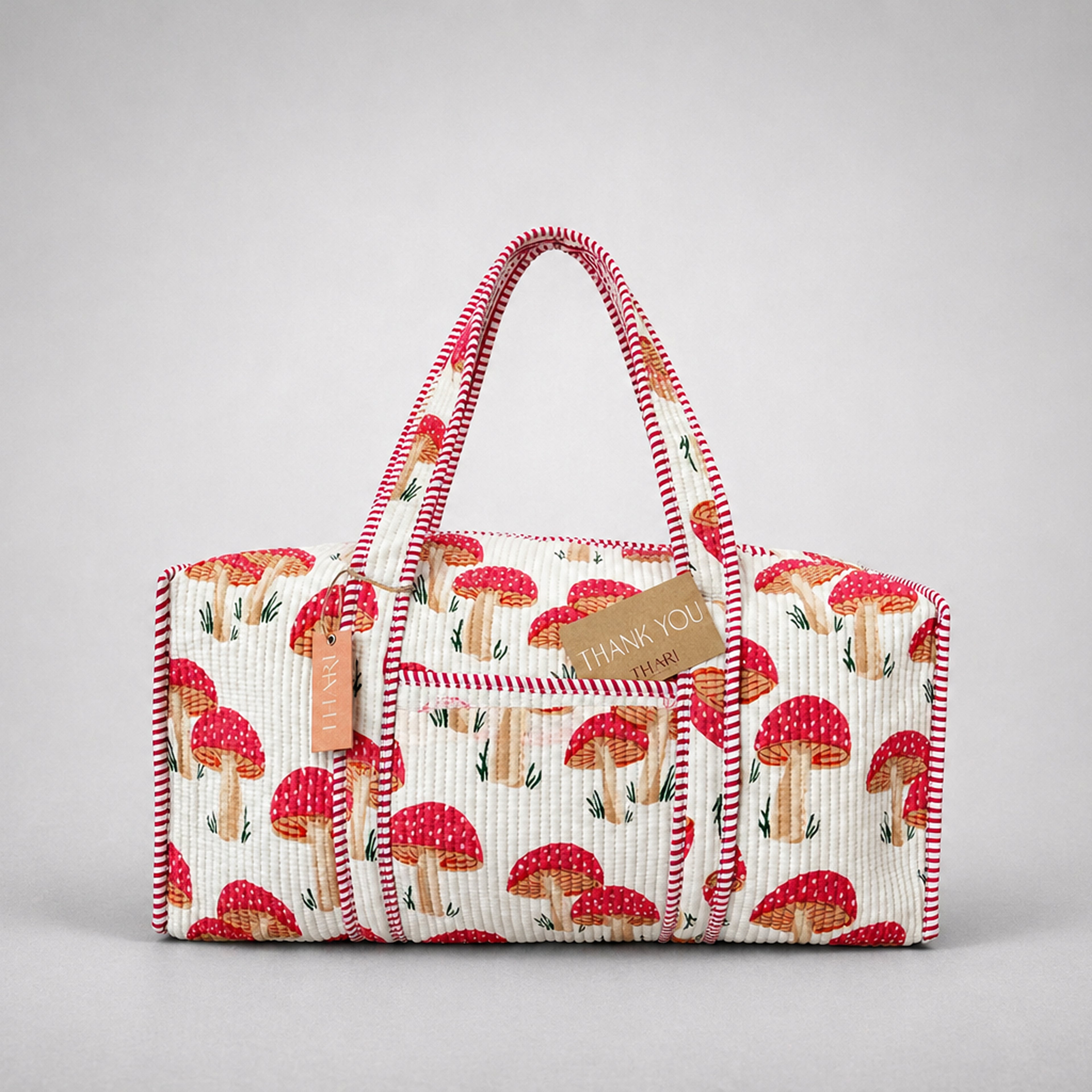 Mushroom Print Overnight Bag