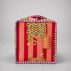 Thari Quilted Cotton Duffle Bag - Midnight Sunflower Print Weekender Travel Bag