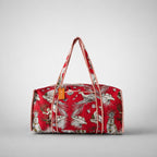 Thari Quilted Cotton Duffle Bag - Heritage Wildlife Print Artisanal Travel Bag