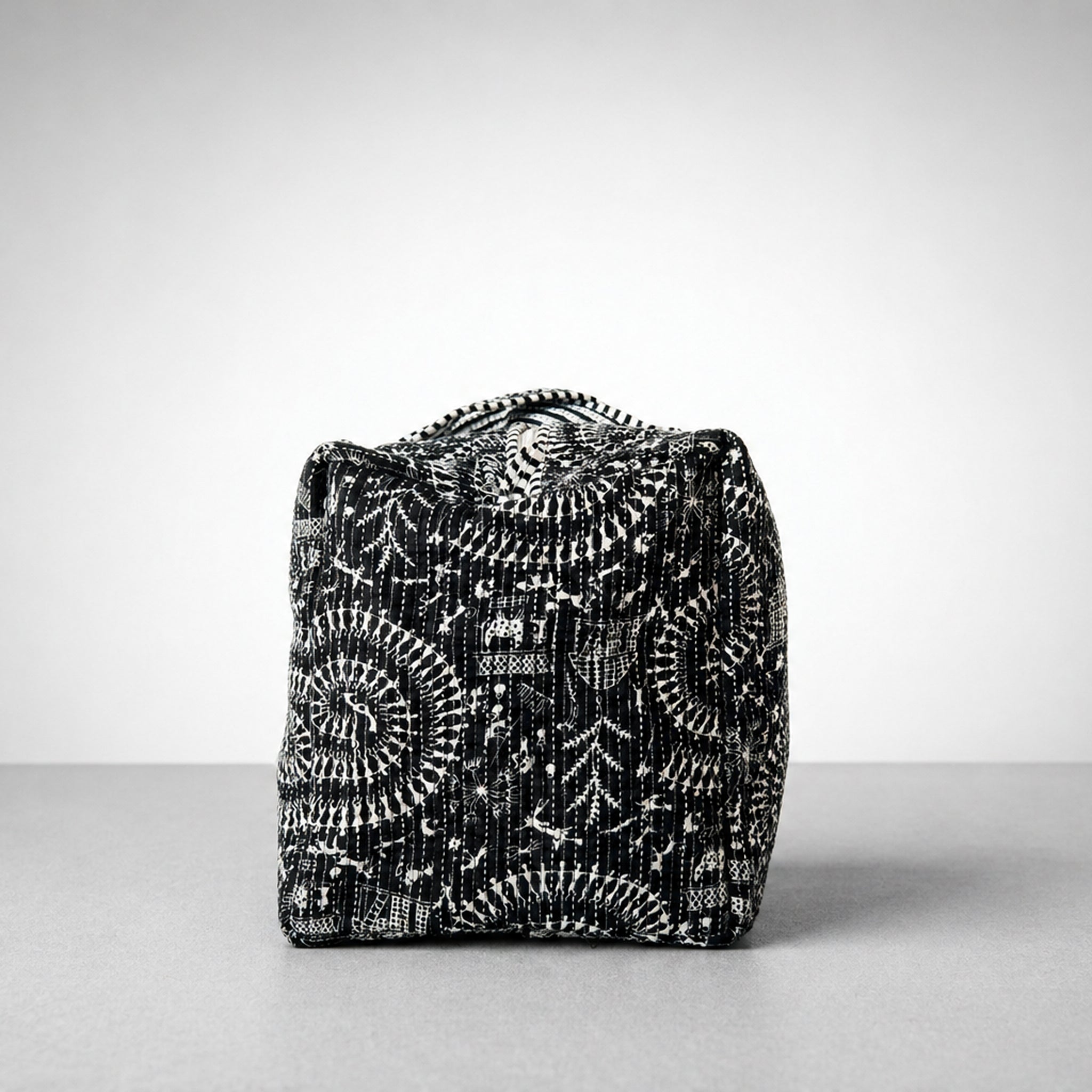 Black Heritage Print Overnight Bag