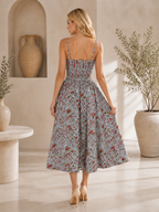Thari Hand Printed Cotton Dress - Ancestor Print Maxi