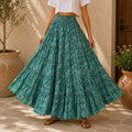 The Thari Hand-Printed Paisley Print Cotton Maxi Skirt