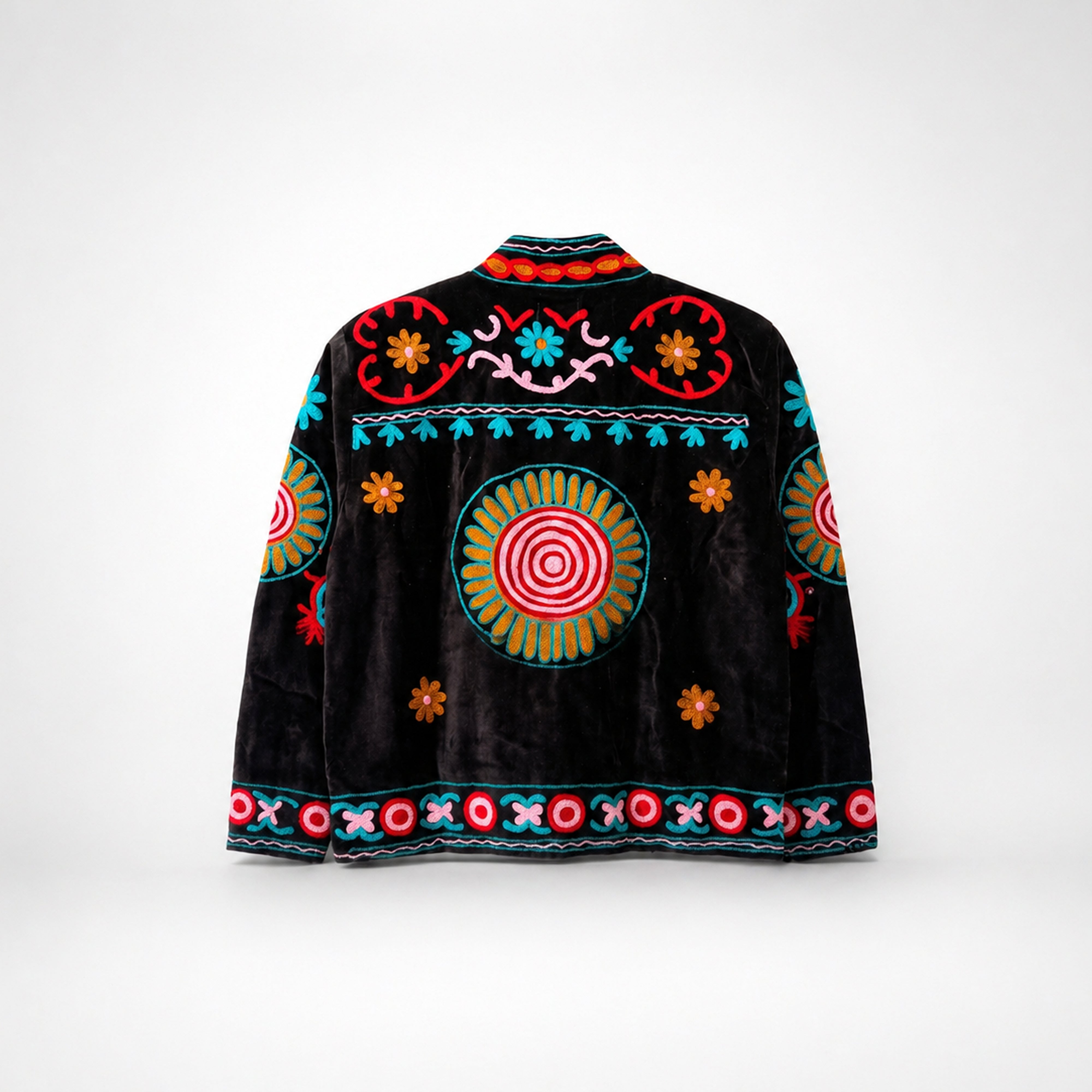 The Thari Hand-Embroidered Velvet Suzani Blazer