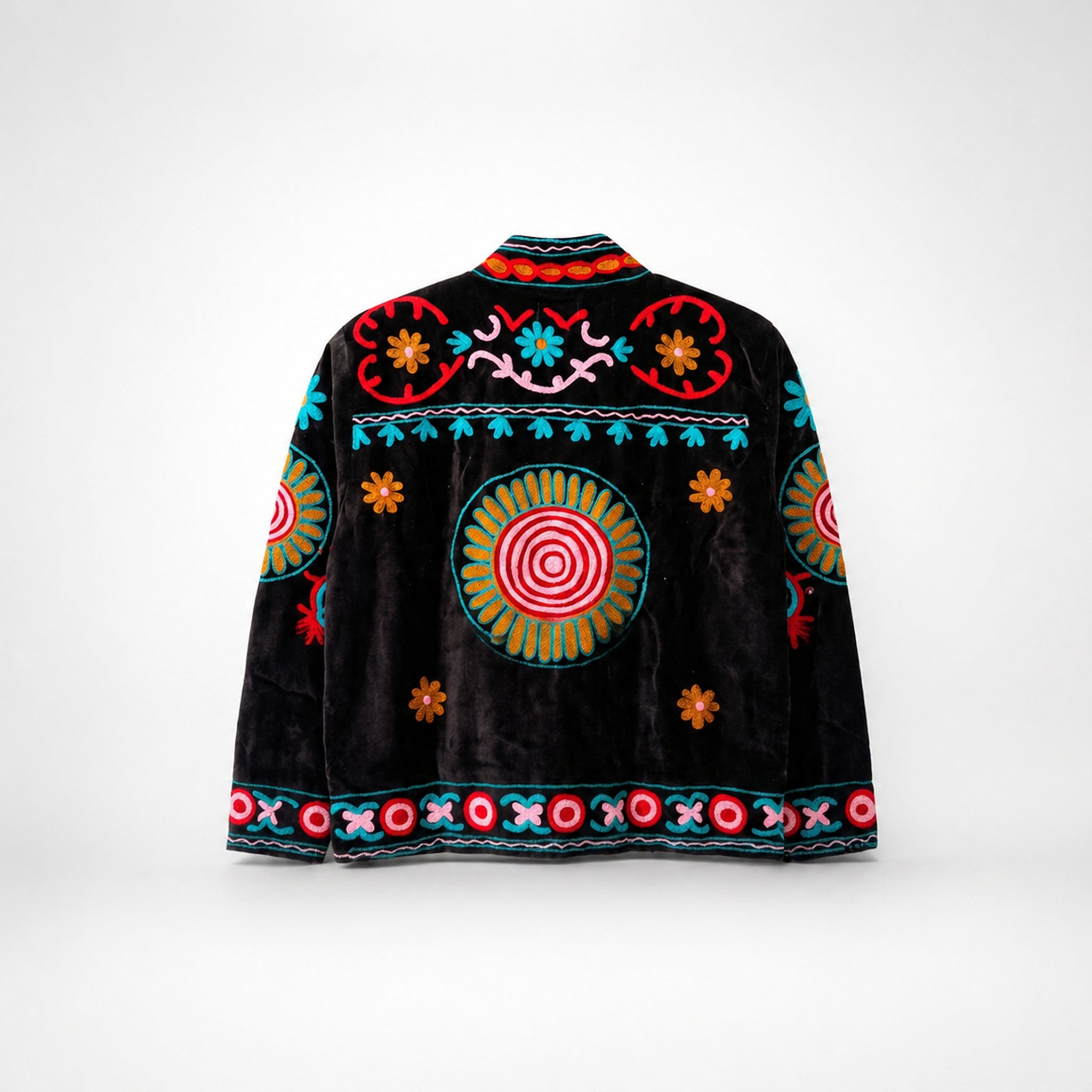 The Thari Hand-Embroidered Velvet Suzani Blazer