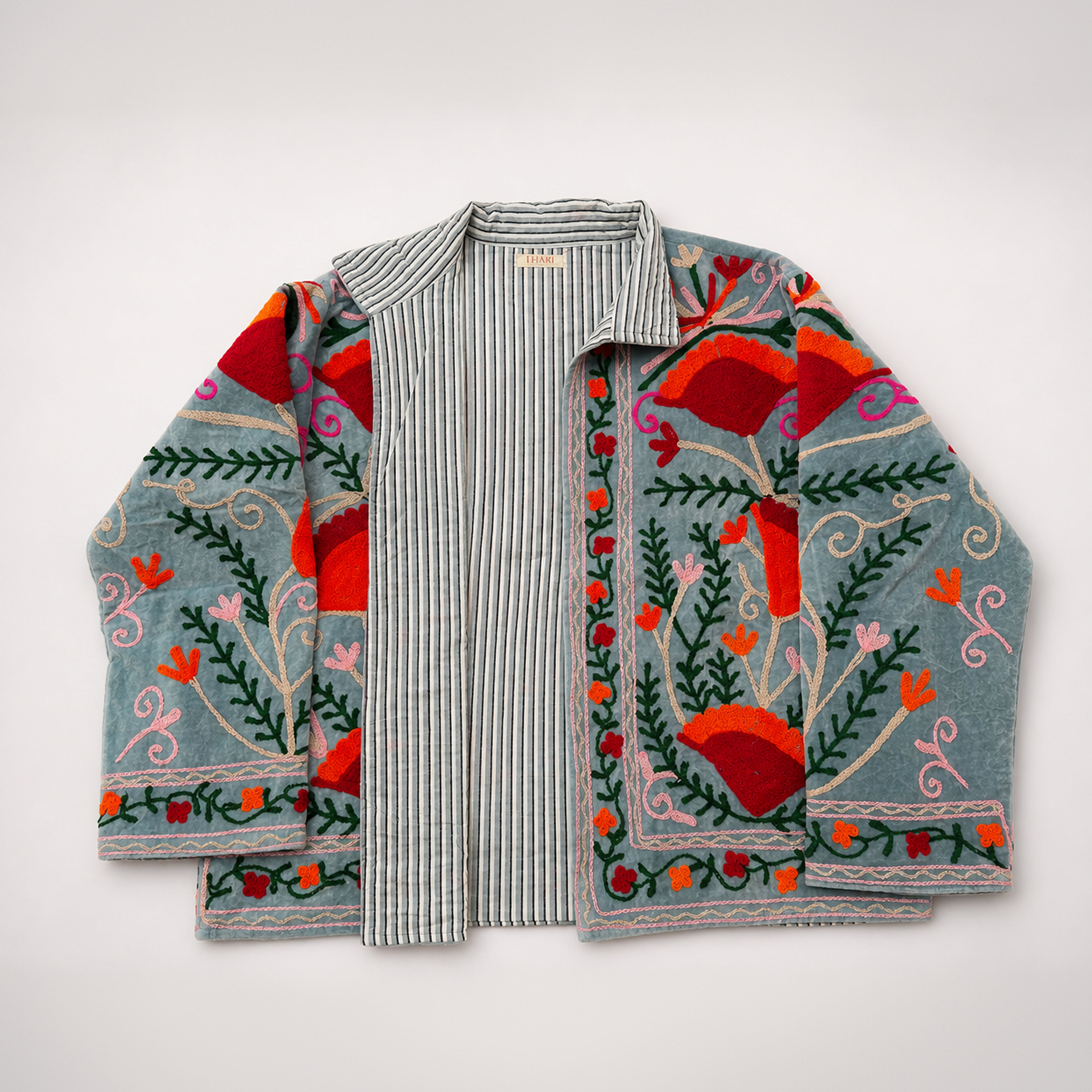 The Thari Hand-Embroidered Velvet Suzani Blazer