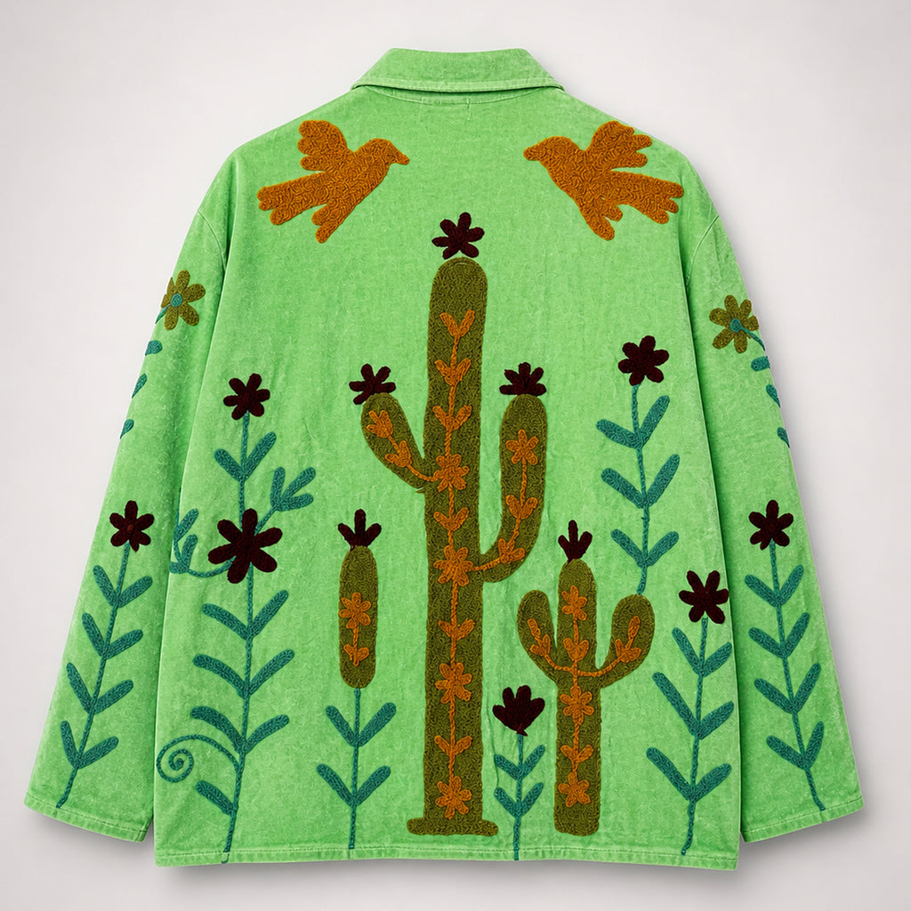 The Thari Hand-Embroidered Velvet Suzani Blazer