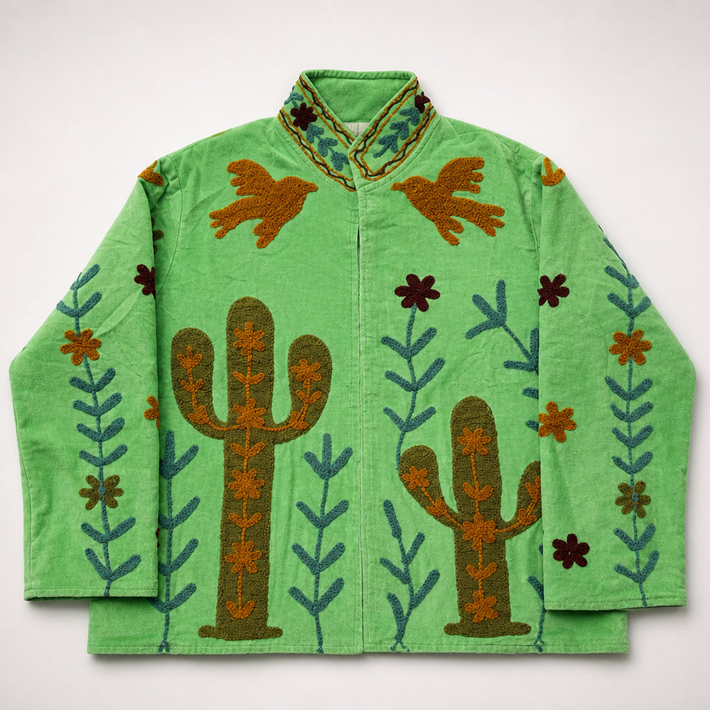The Thari Hand-Embroidered Velvet Suzani Blazer