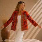 The Thari Hand-Embroidered Velvet Suzani Blazer