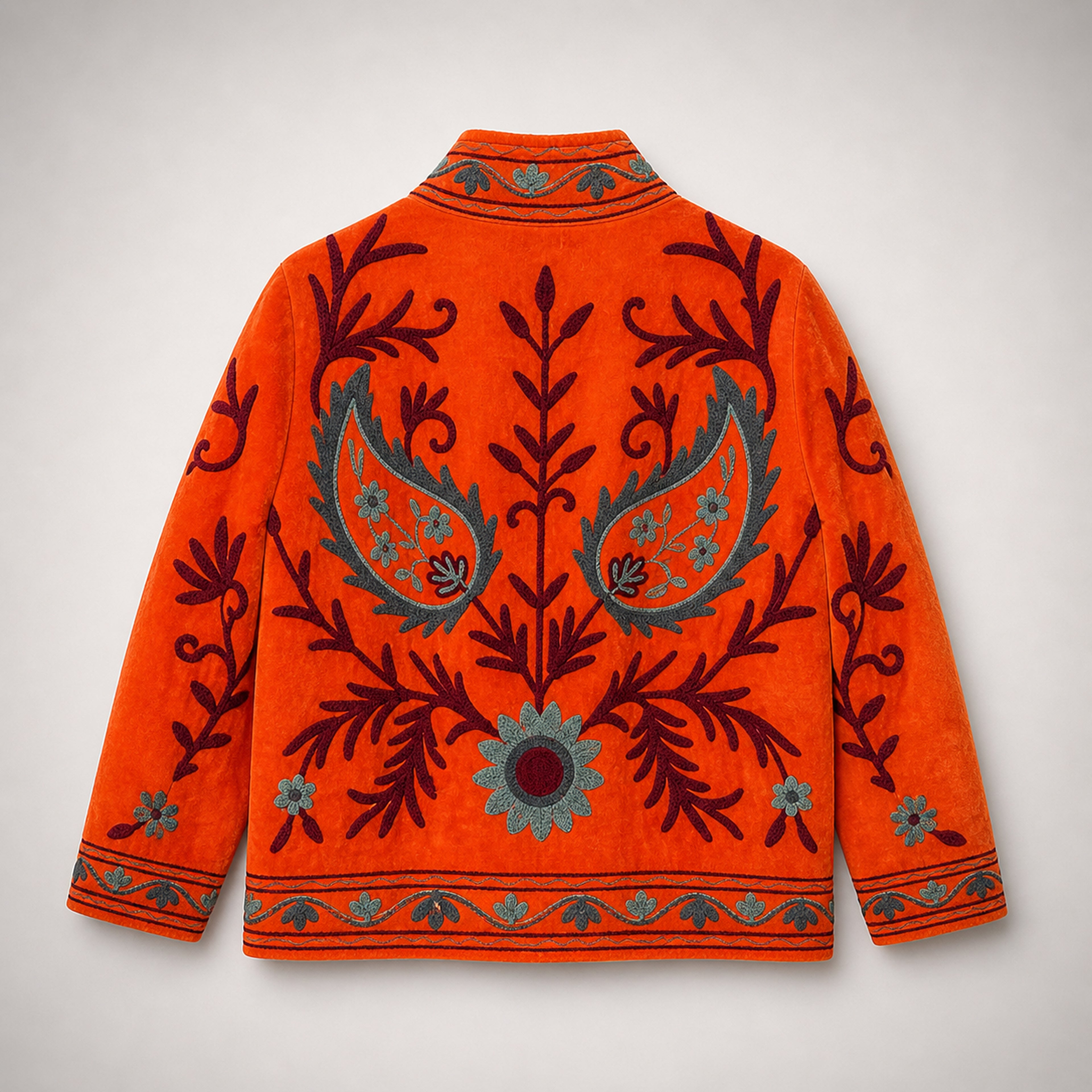 The Thari Hand-Embroidered Velvet Suzani Blazer