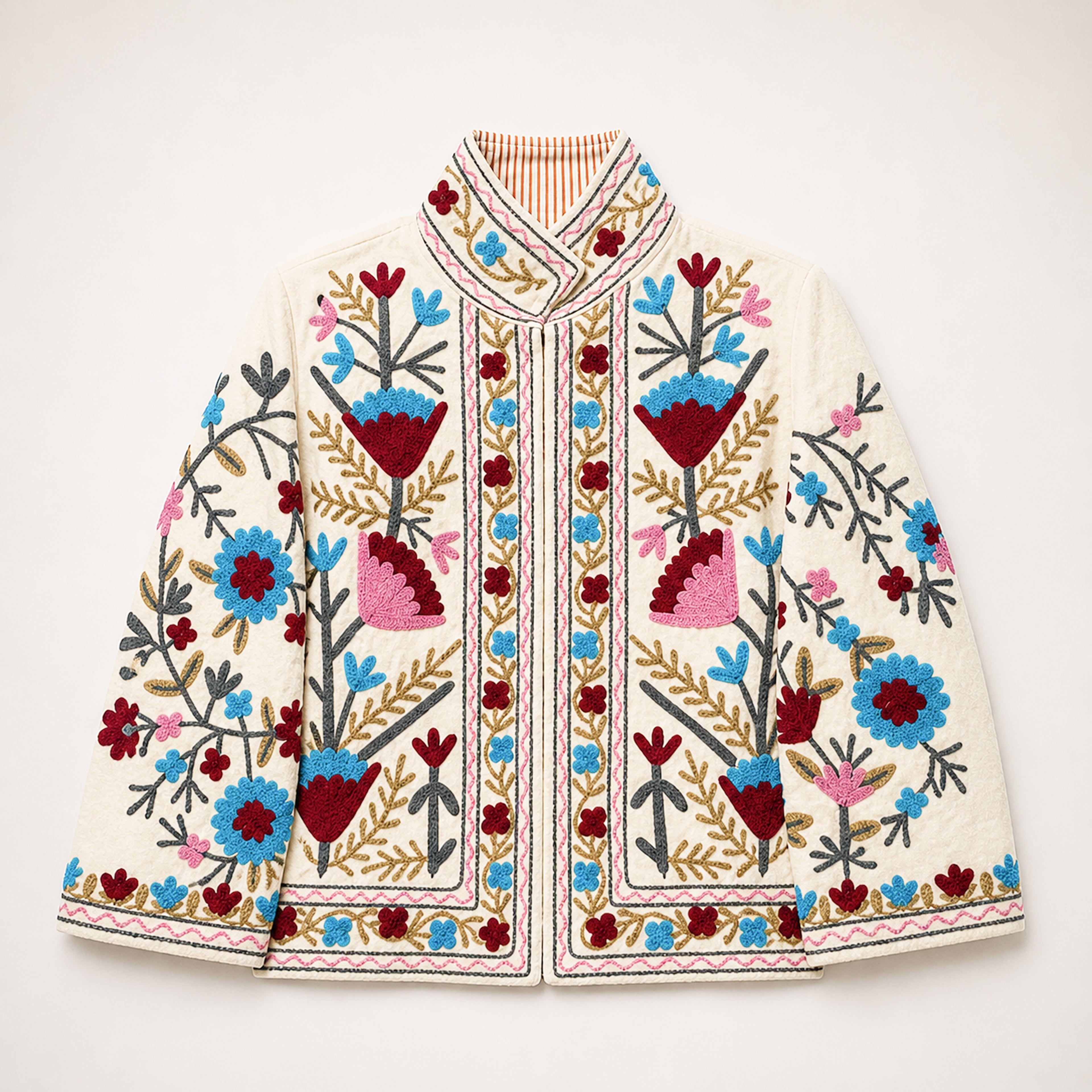 The Thari Hand-Embroidered Velvet Suzani Blazer
