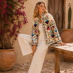 The Thari Hand-Embroidered Velvet Suzani Blazer