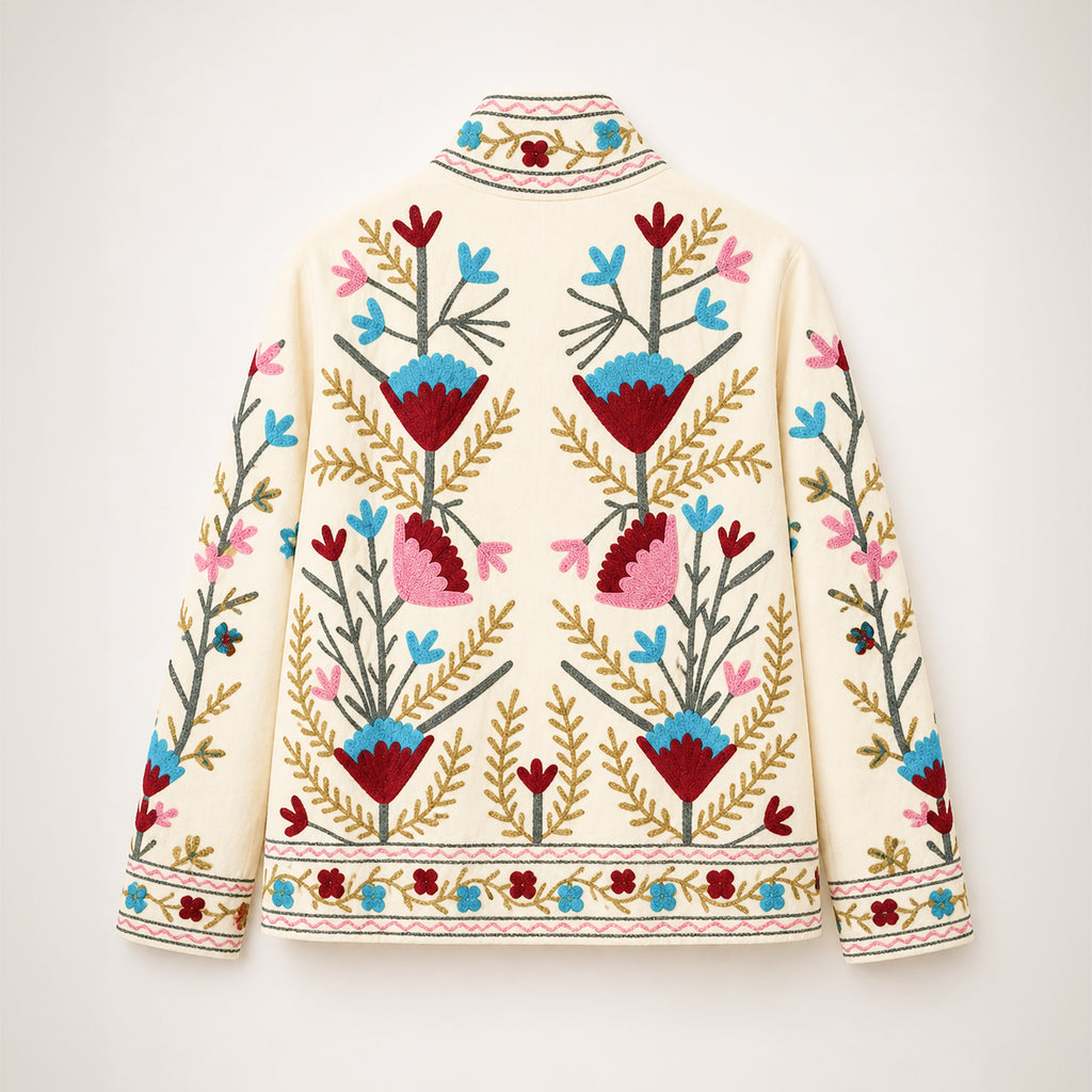 The Thari Hand-Embroidered Velvet Suzani Blazer