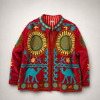 The Thari Hand-Embroidered Velvet Suzani Blazer