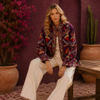 The Thari Hand-Embroidered Velvet Suzani Blazer
