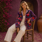 The Thari Hand-Embroidered Velvet Suzani Blazer