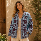 The Thari Hand-Embroidered Cotton Suzani Jacket combo