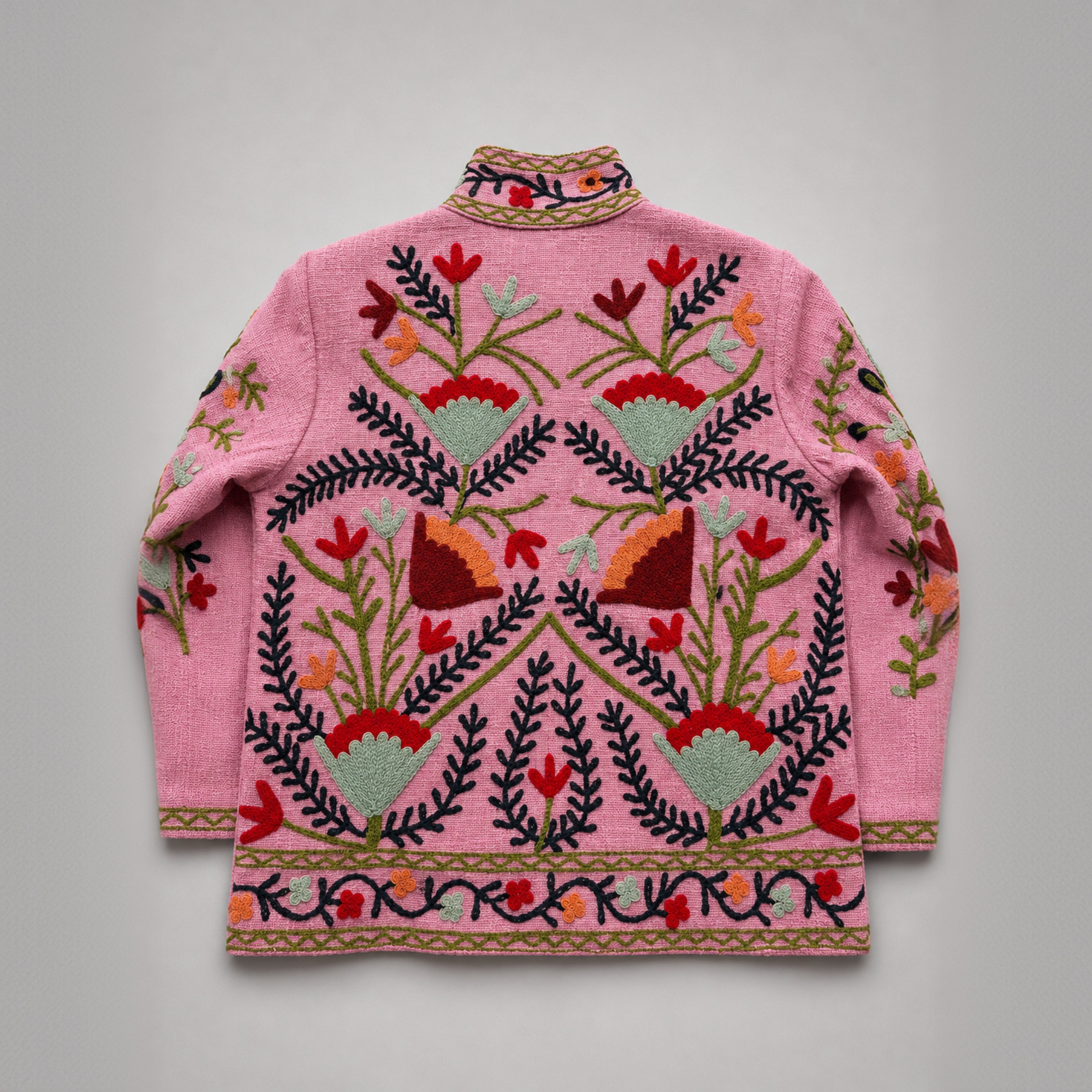 The Thari Hand-Embroidered Cotton Suzani Jacket
