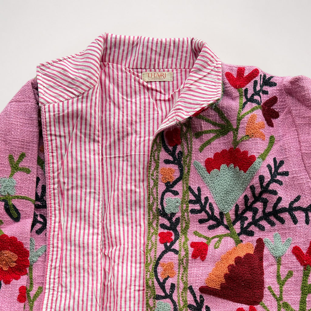 The Thari Hand-Embroidered Cotton Suzani Jacket