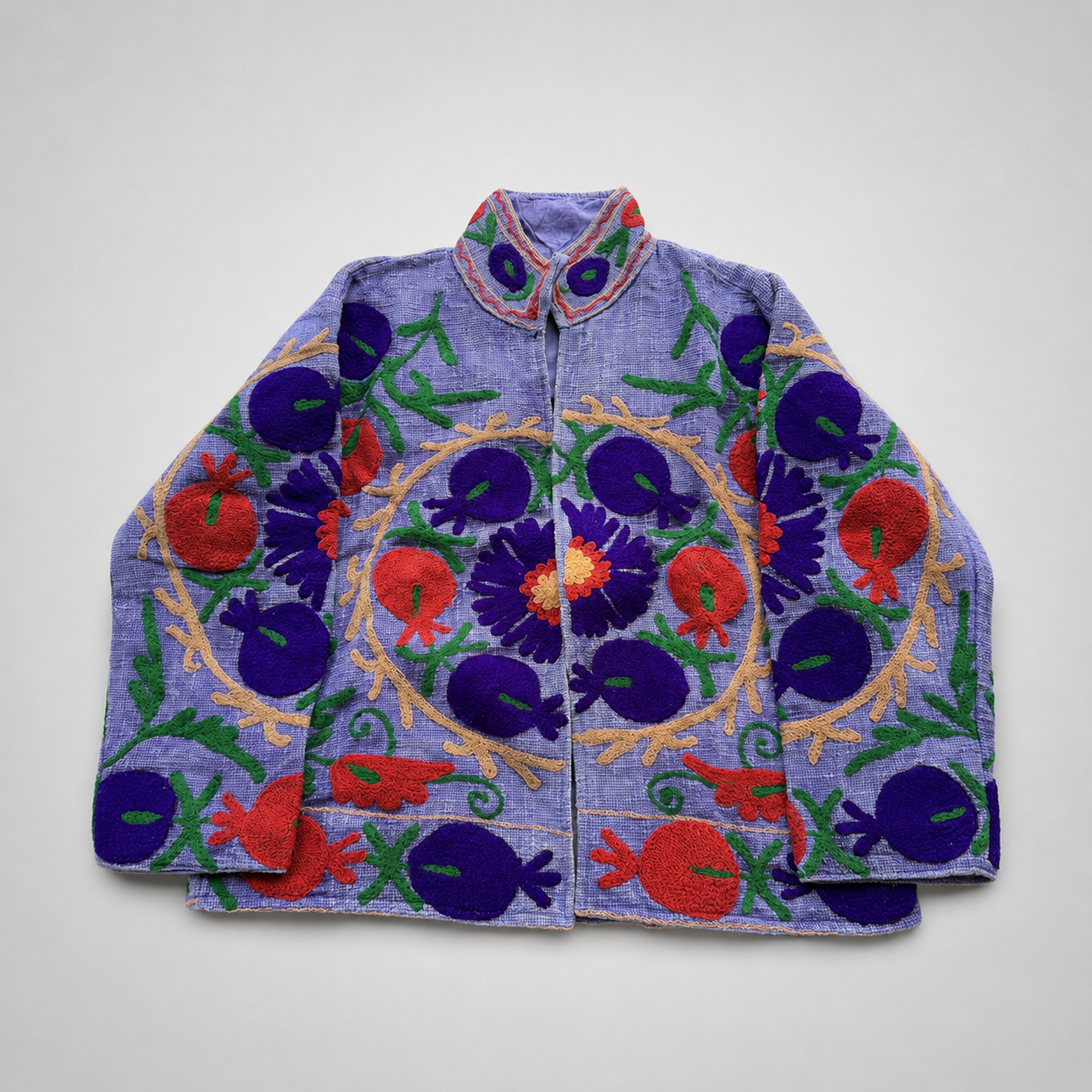 The Thari Hand-Embroidered Cotton Suzani Jacket