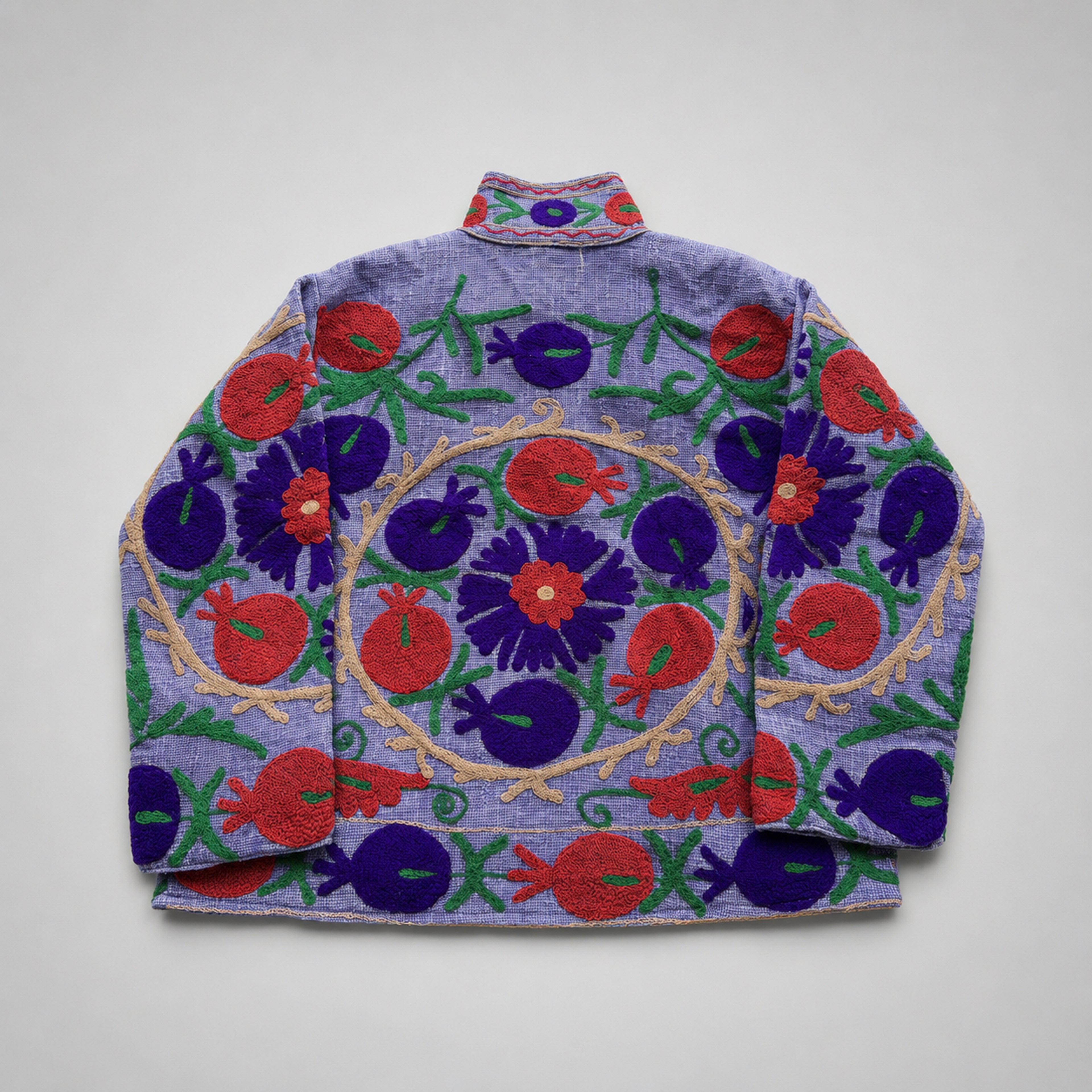 The Thari Hand-Embroidered Cotton Suzani Jacket