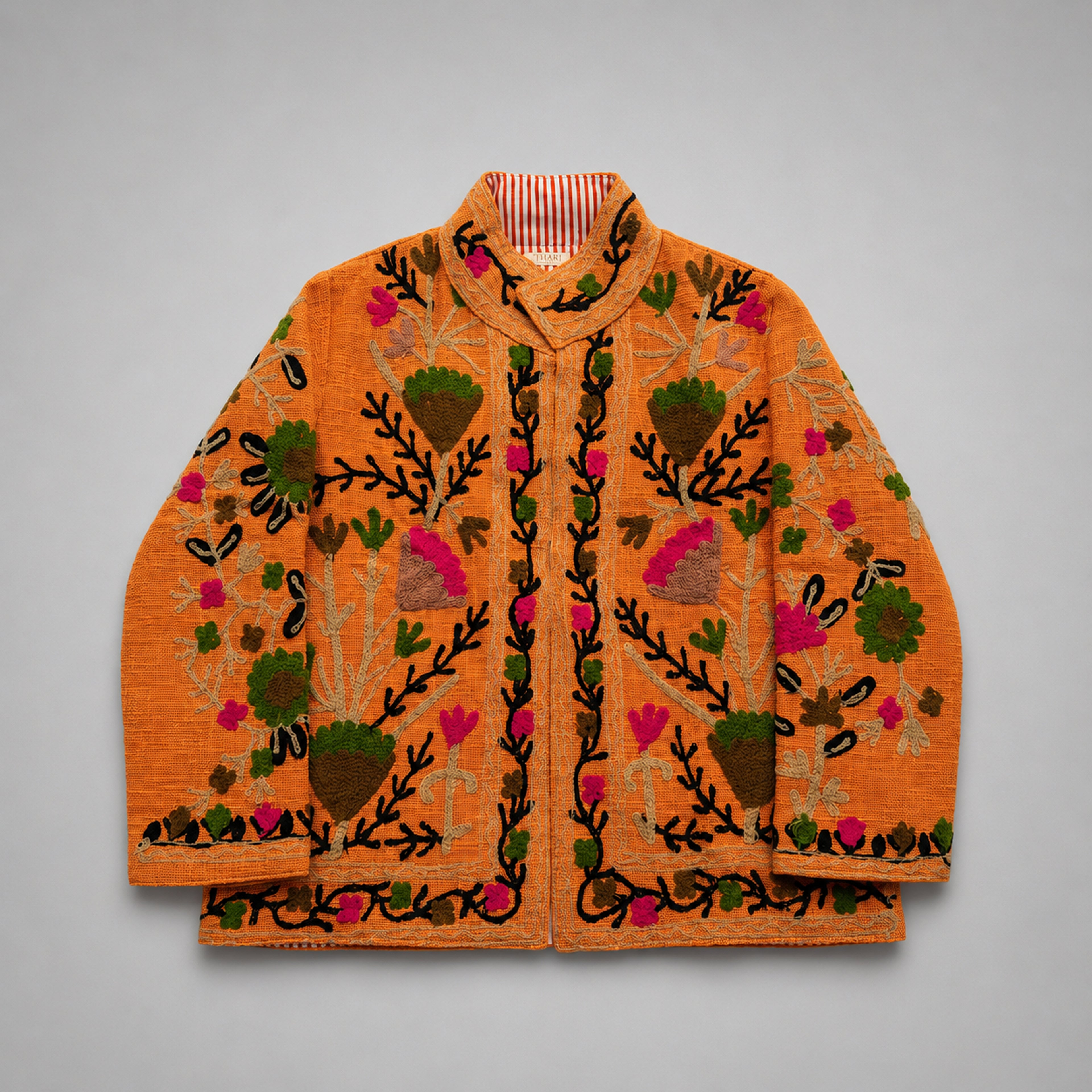 The Thari Hand-Embroidered Cotton Suzani Jacket