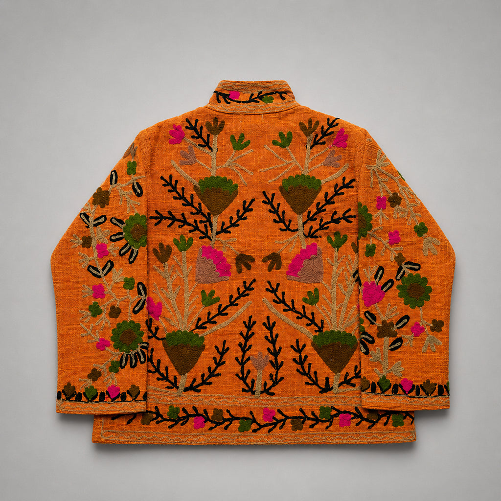 The Thari Hand-Embroidered Cotton Suzani Jacket