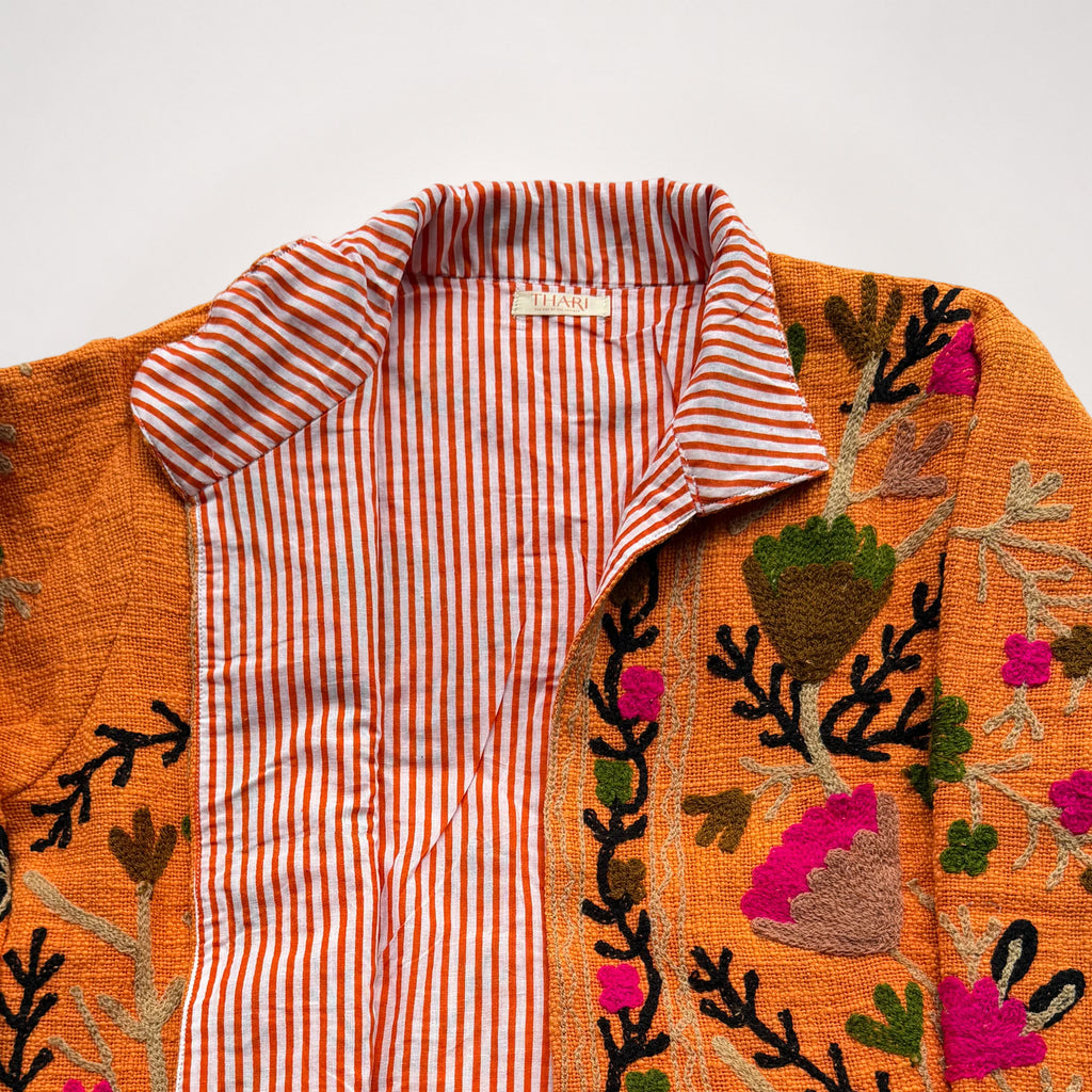 The Thari Hand-Embroidered Cotton Suzani Jacket
