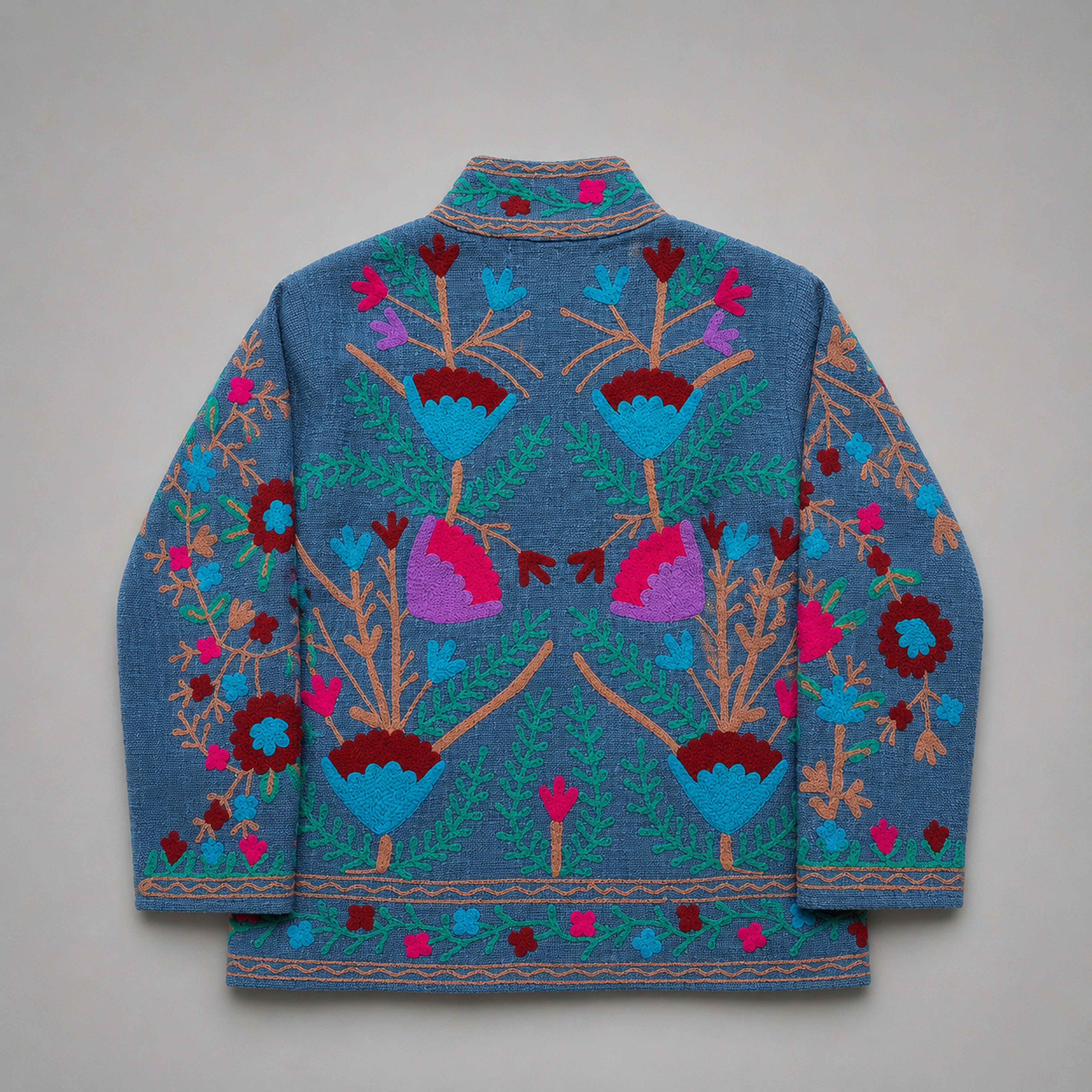 The Thari Hand-Embroidered Cotton Suzani Jacket