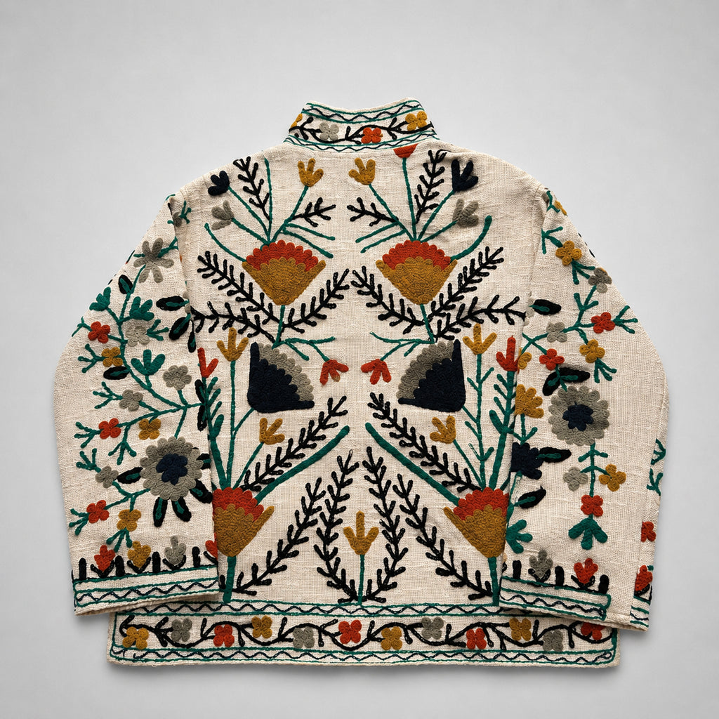 The Thari Hand-Embroidered Cotton Suzani Jacket