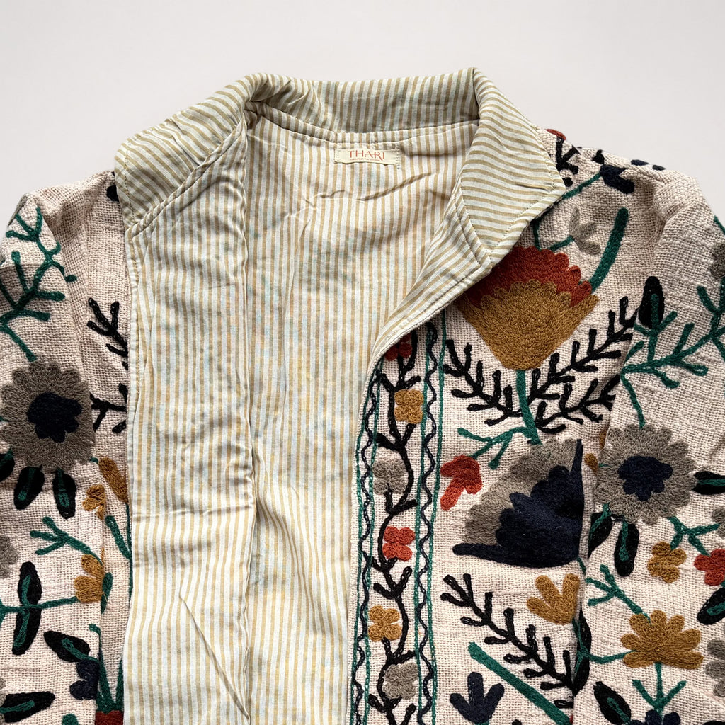 The Thari Hand-Embroidered Cotton Suzani Jacket
