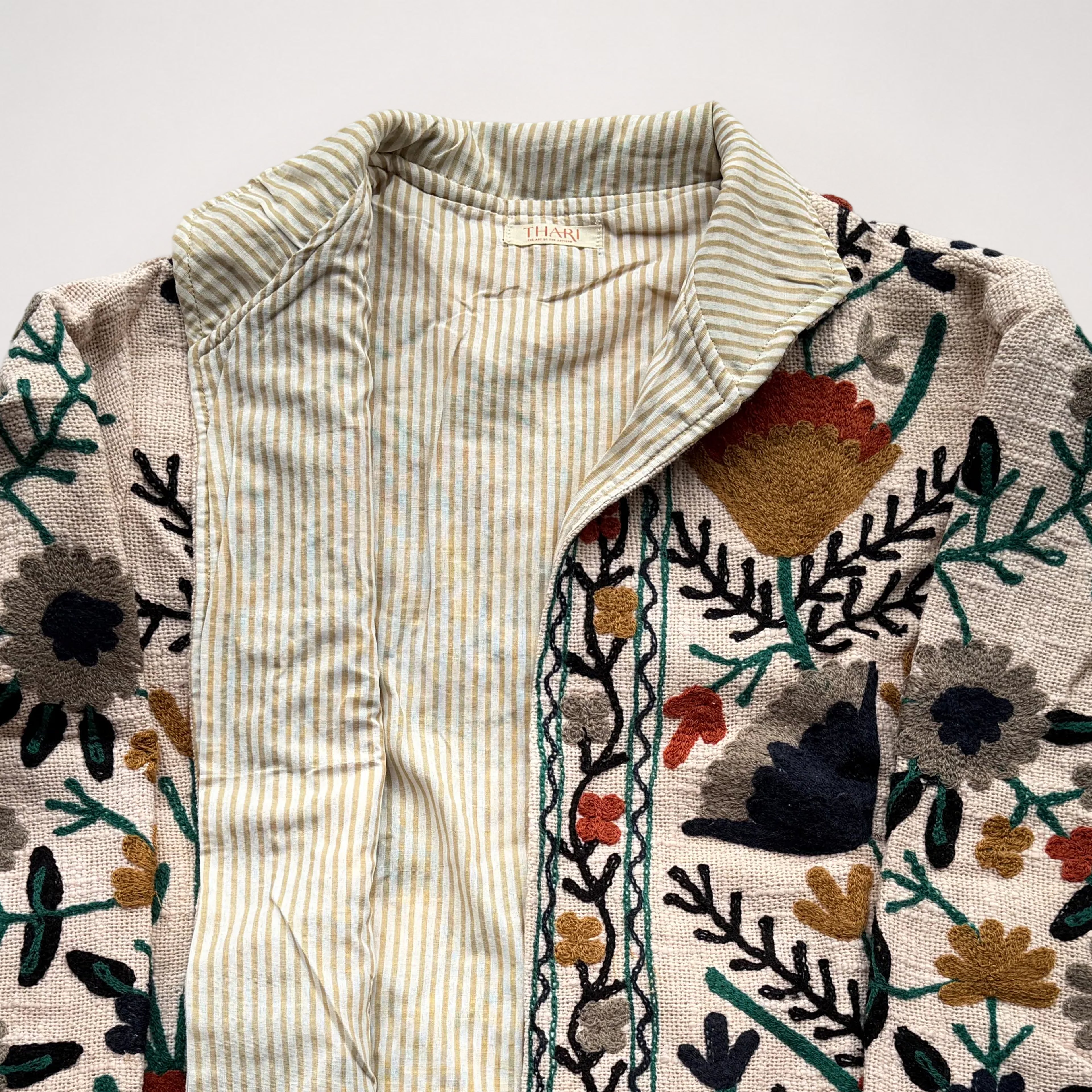 The Thari Hand-Embroidered Cotton Suzani Jacket