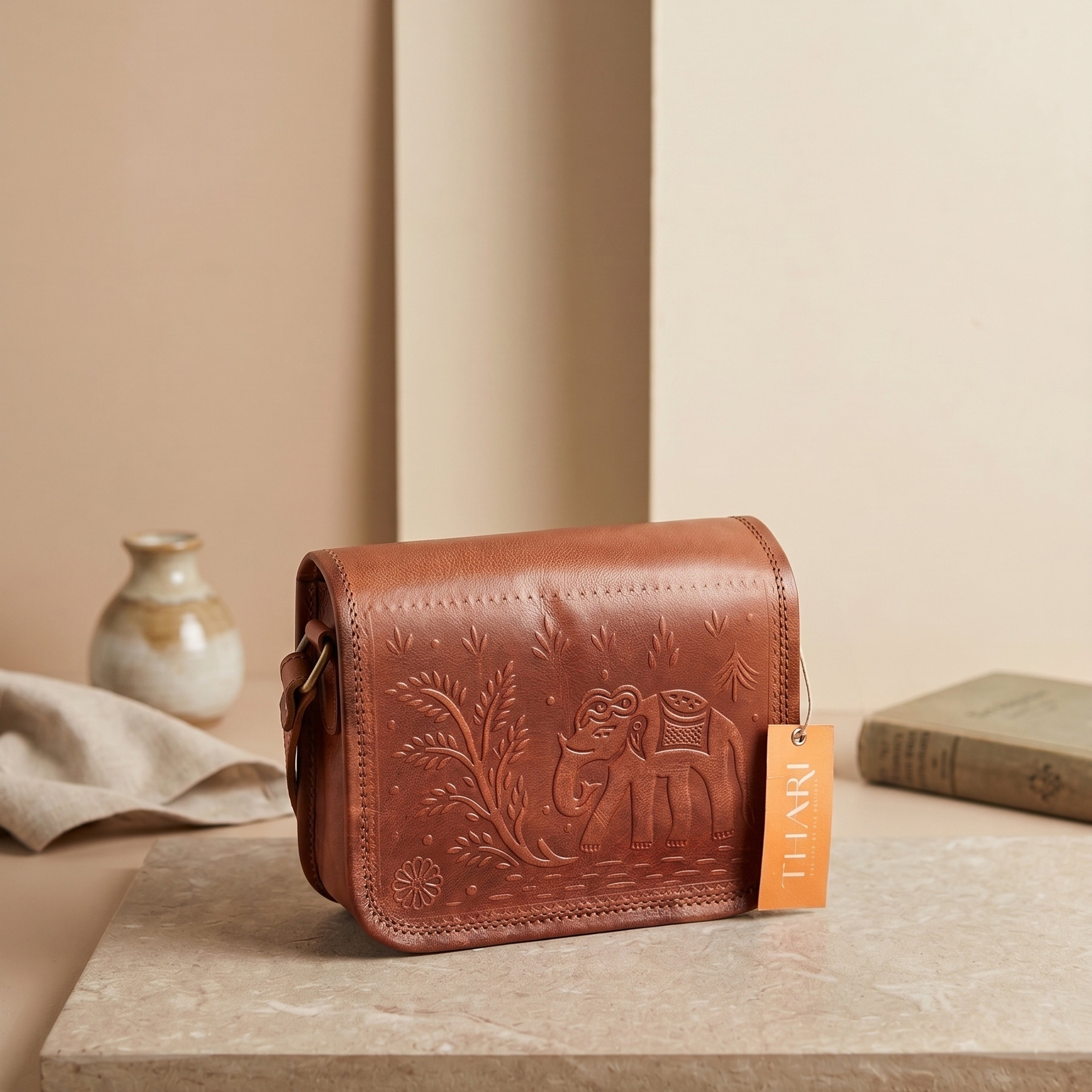 Thari Leather Crossbody Bag