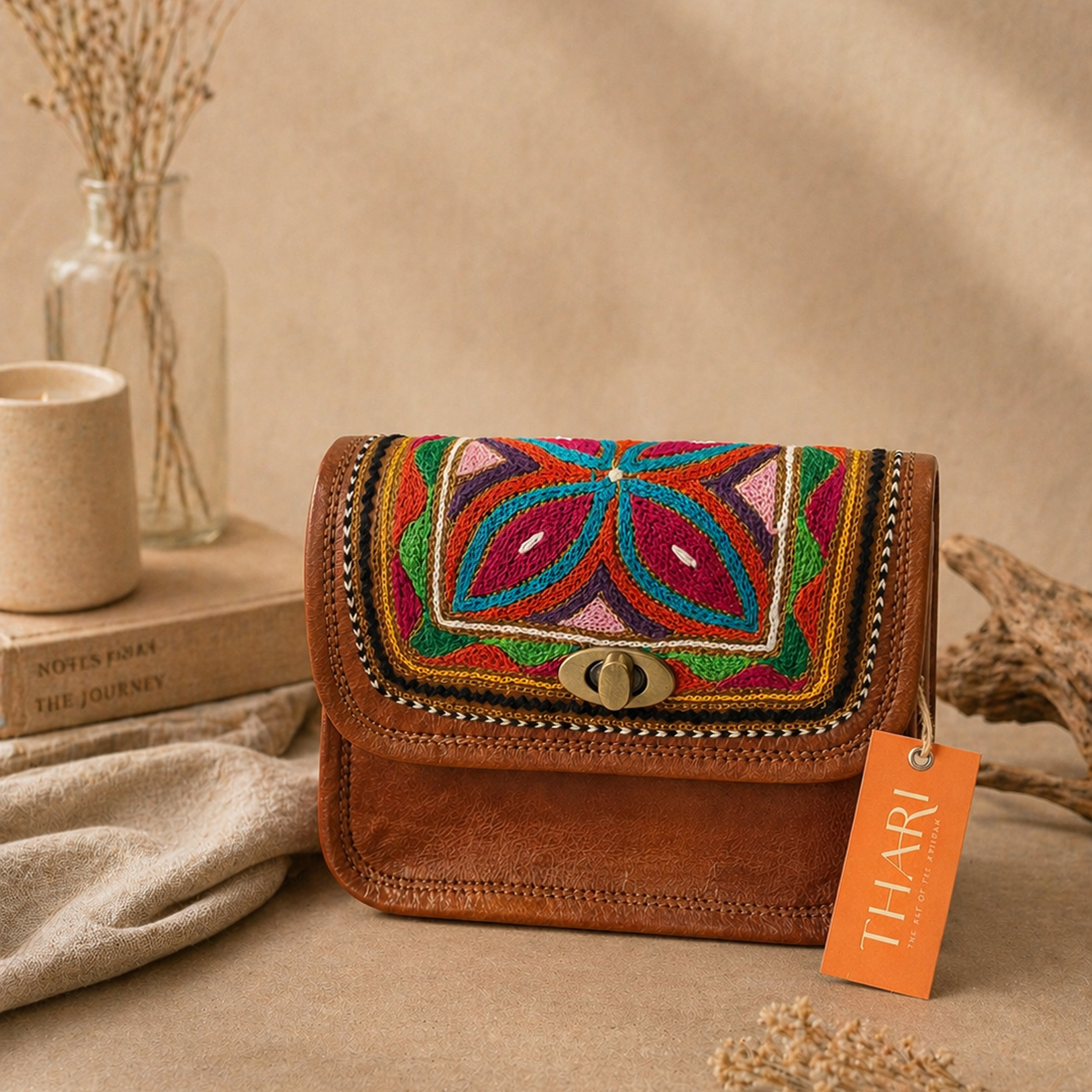 Thari Leather Crossbody Bag