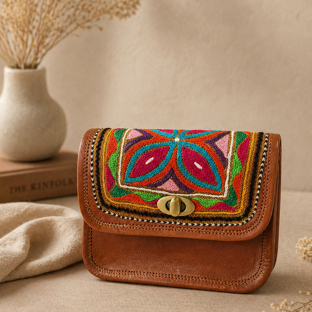 Thari Leather Crossbody Bag