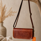 Thari Artisan Leather Envelope Clutch